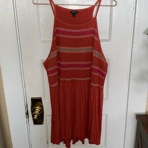 Torrid Smocked Razerback Tank Top Blouse